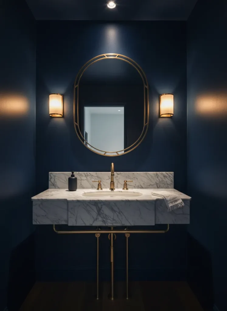 Midnight Blue and Brass