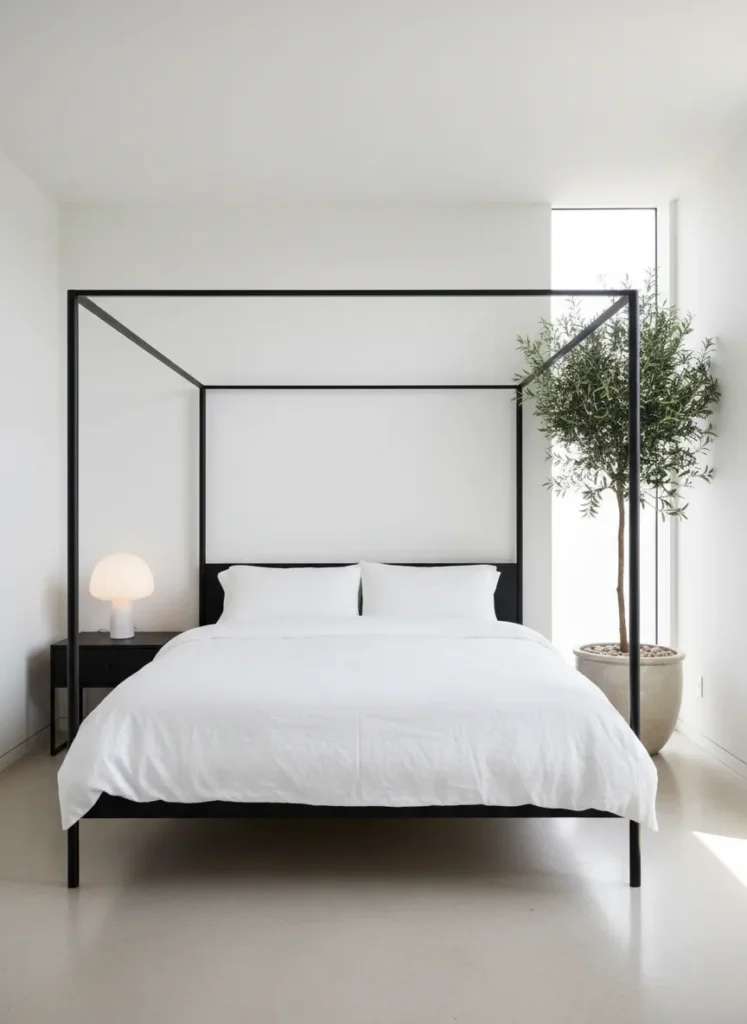 Minimalist Four-Poster Bed