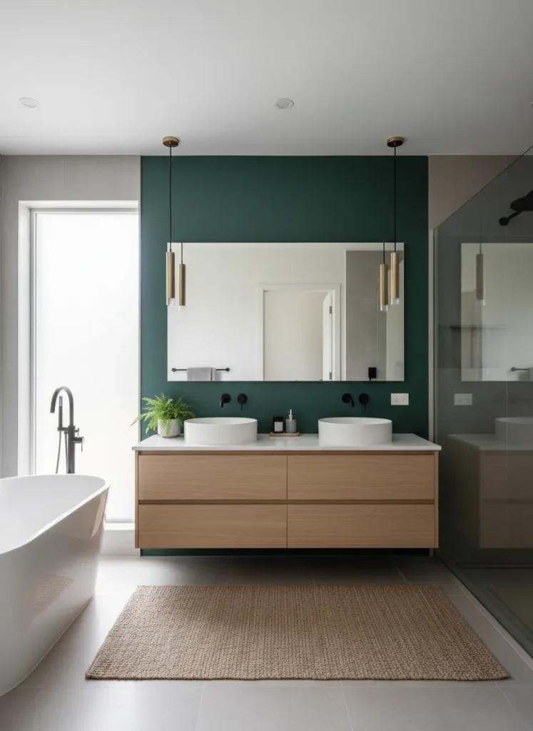 Moody Forest Green Feature Wall