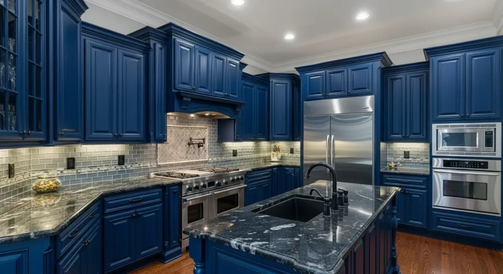 Moody Midnight Blue Monochromatic Look