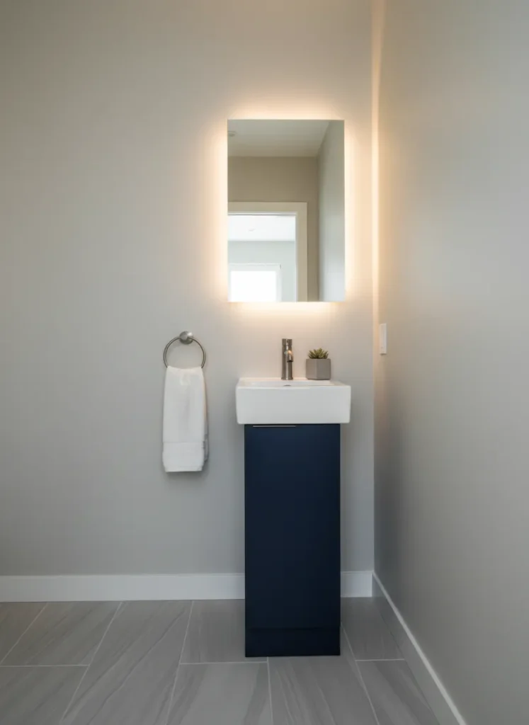 Narrow Vessel Sink Cabinet