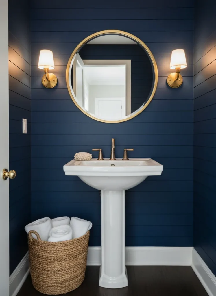 Navy Blue Shiplap Walls