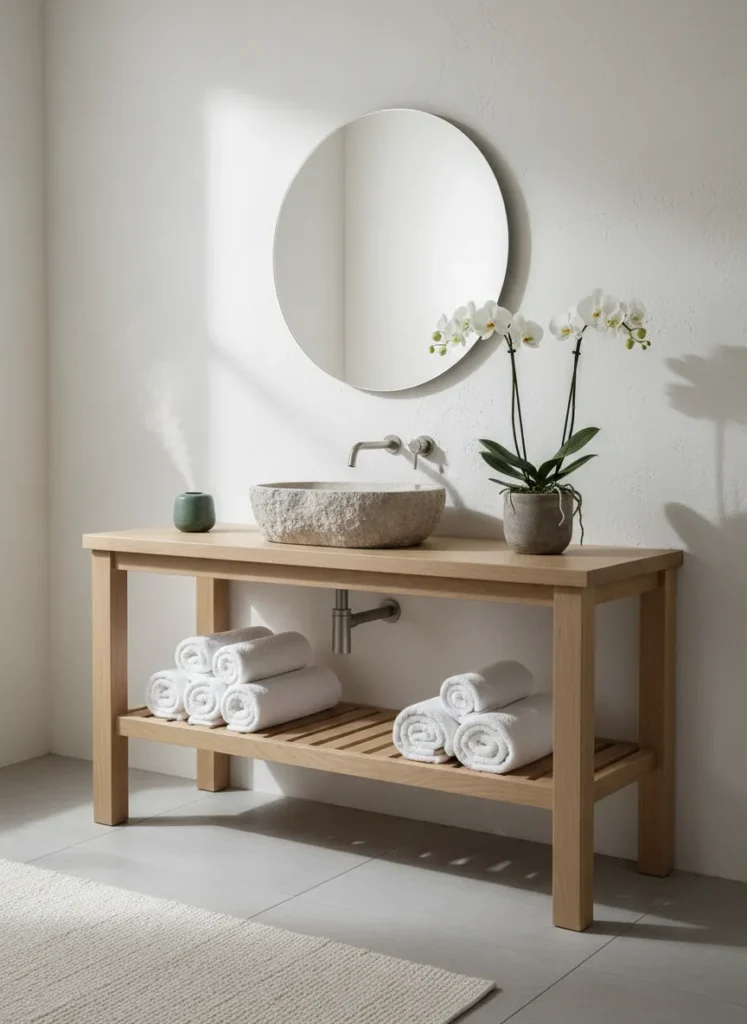Open Shelf Spa Console