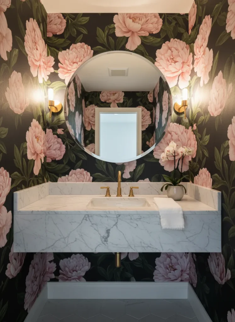 Oversized Floral Wallpaper