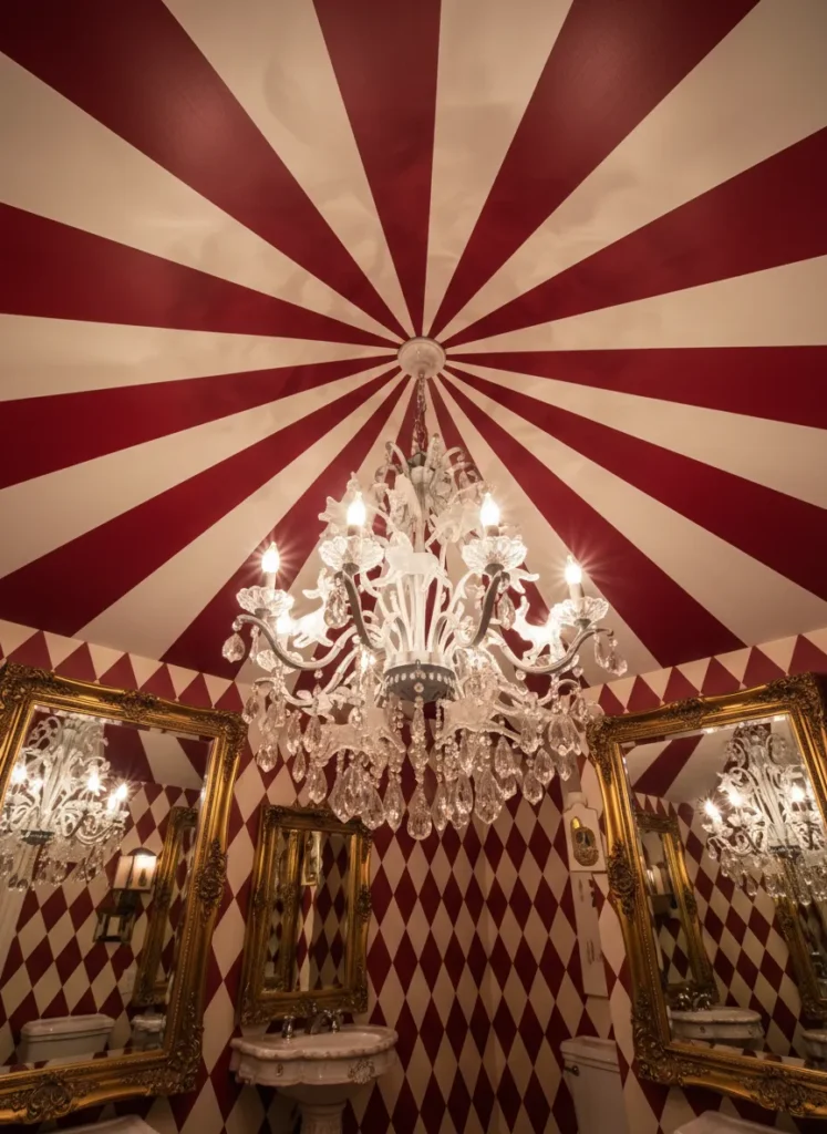 Paint a Tent Stripe Ceiling