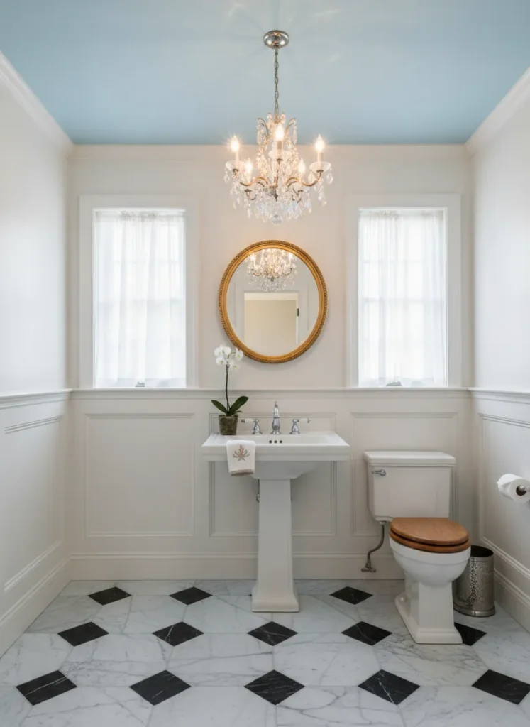 Painted Sky Blue Ceiling