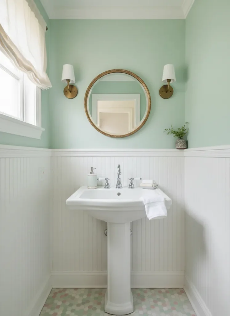 Pistachio and White Two-Tone