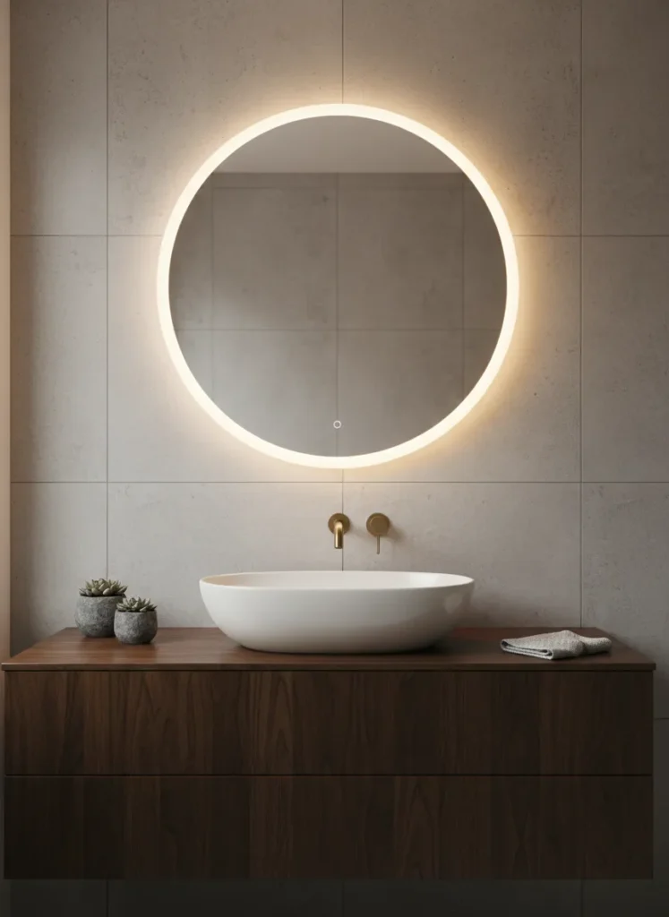 Round Backlit Mirrors