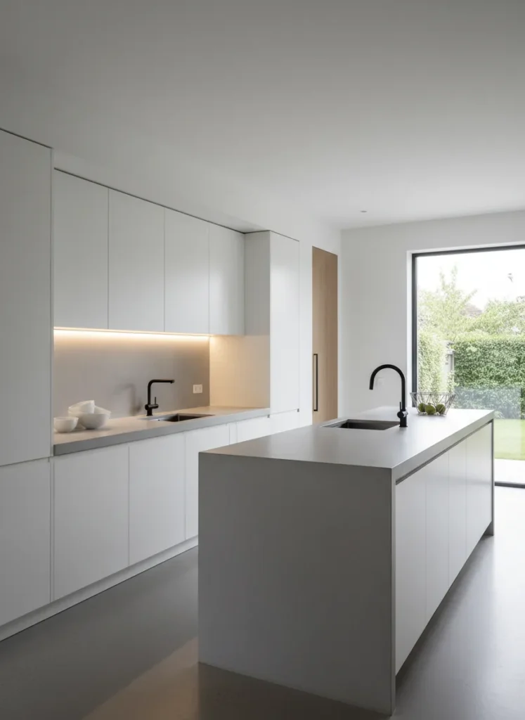 Sleek Handleless Cabinets