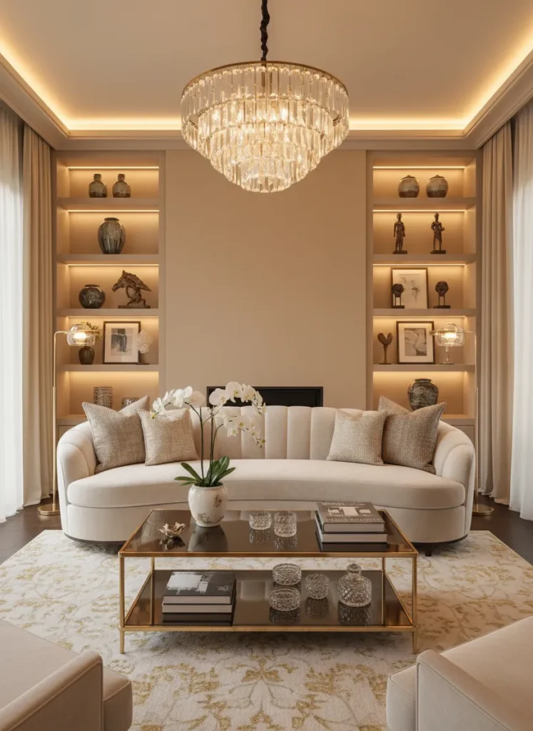 Soft Neutrals with Gold Finishes
