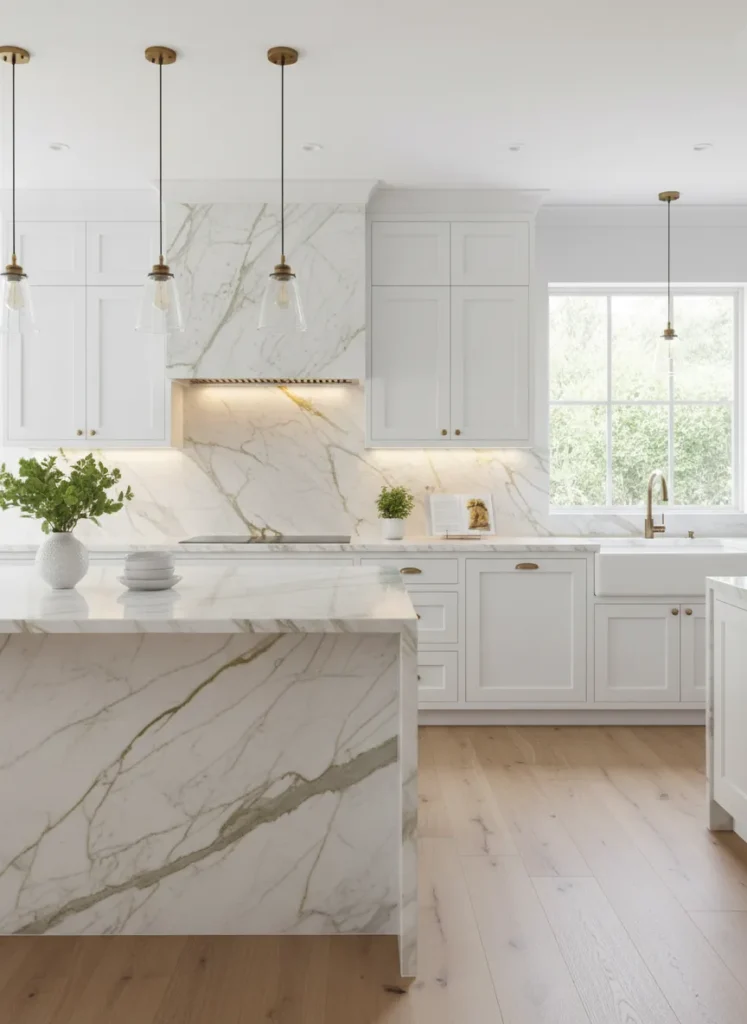 Statement Marble Backsplash