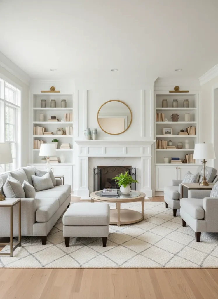 Symmetrical Built-in Shelves