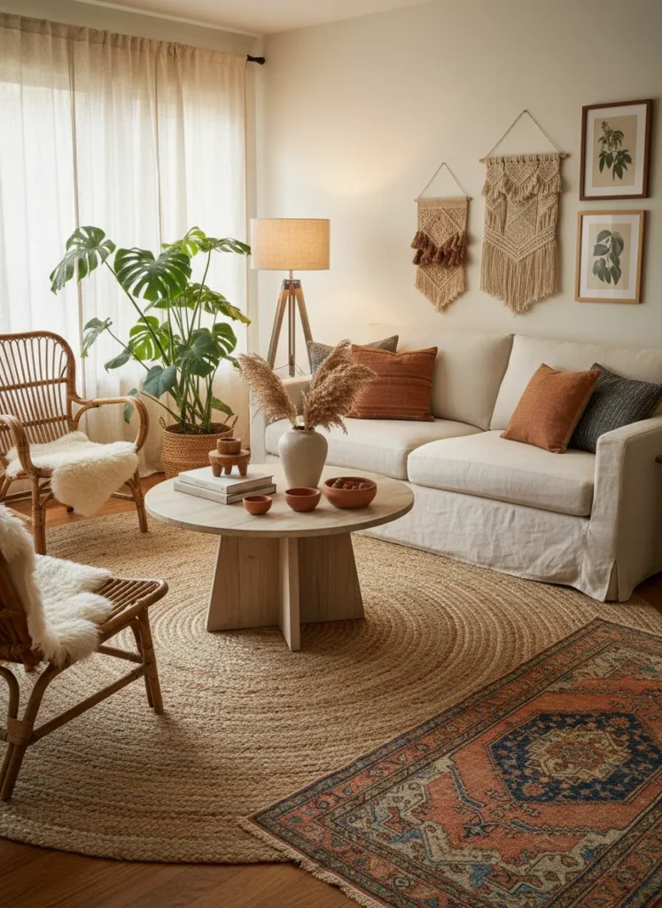 Textural Layered Area Rugs