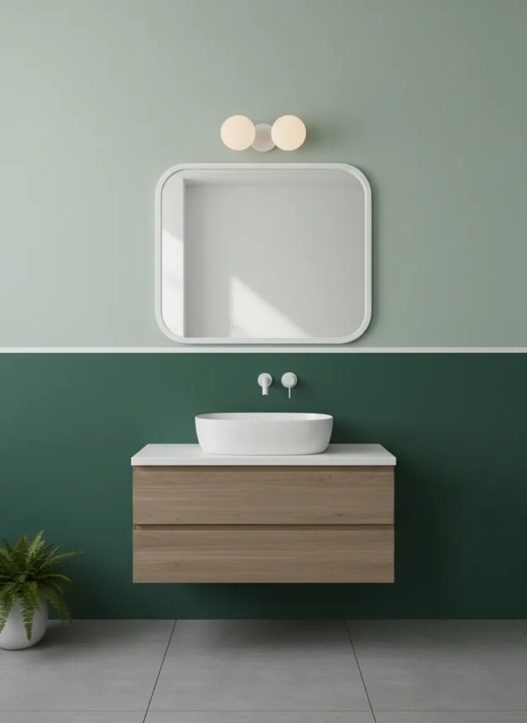 Two-Tone Green Paint