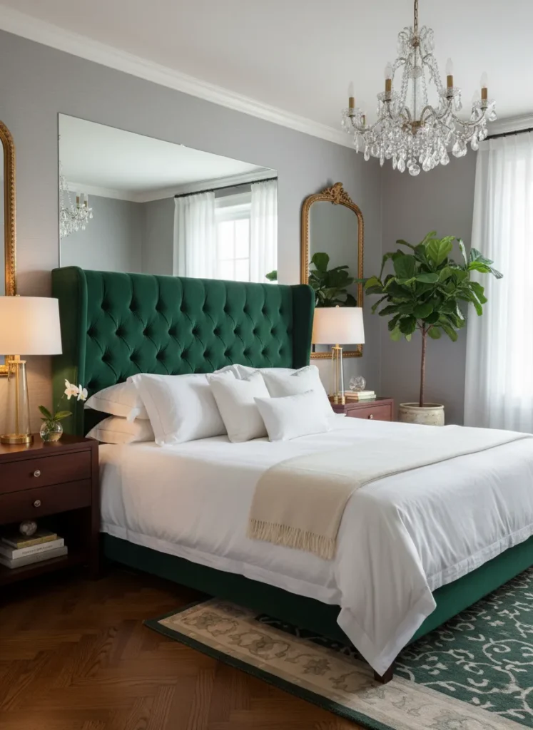 Velvet Tufted Headboard