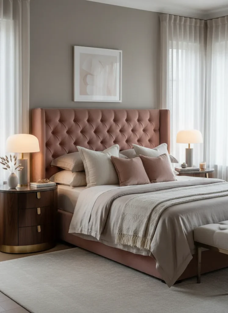 Velvet Tufted Headboard