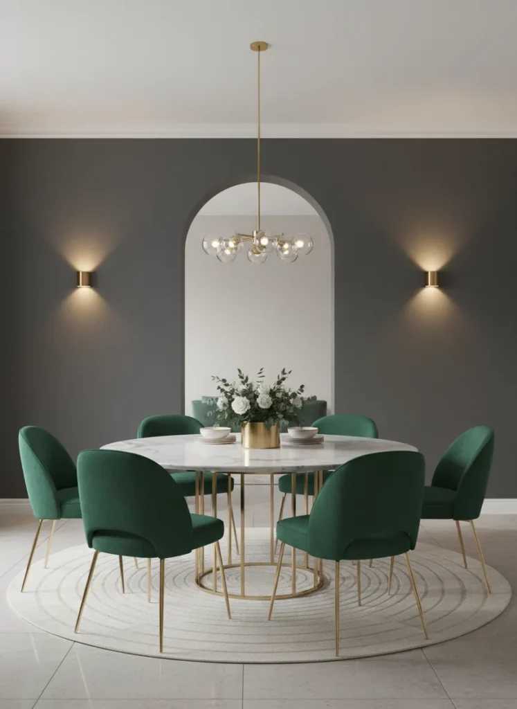 Velvet Upholstered Dining Chairs