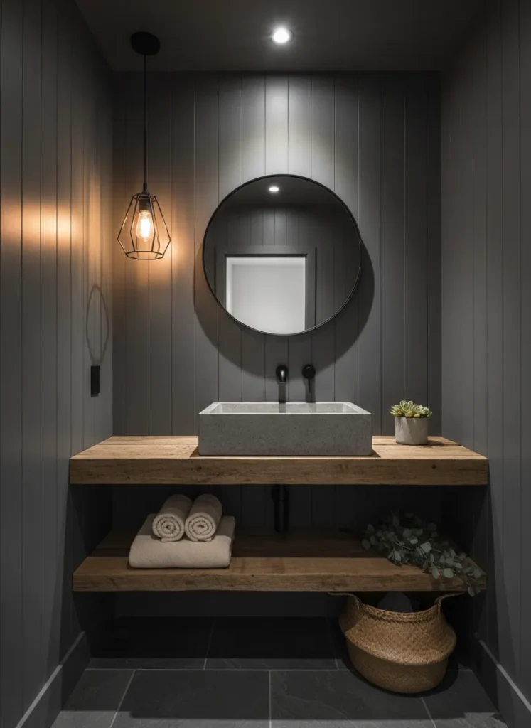 Vertical Charcoal Shiplap