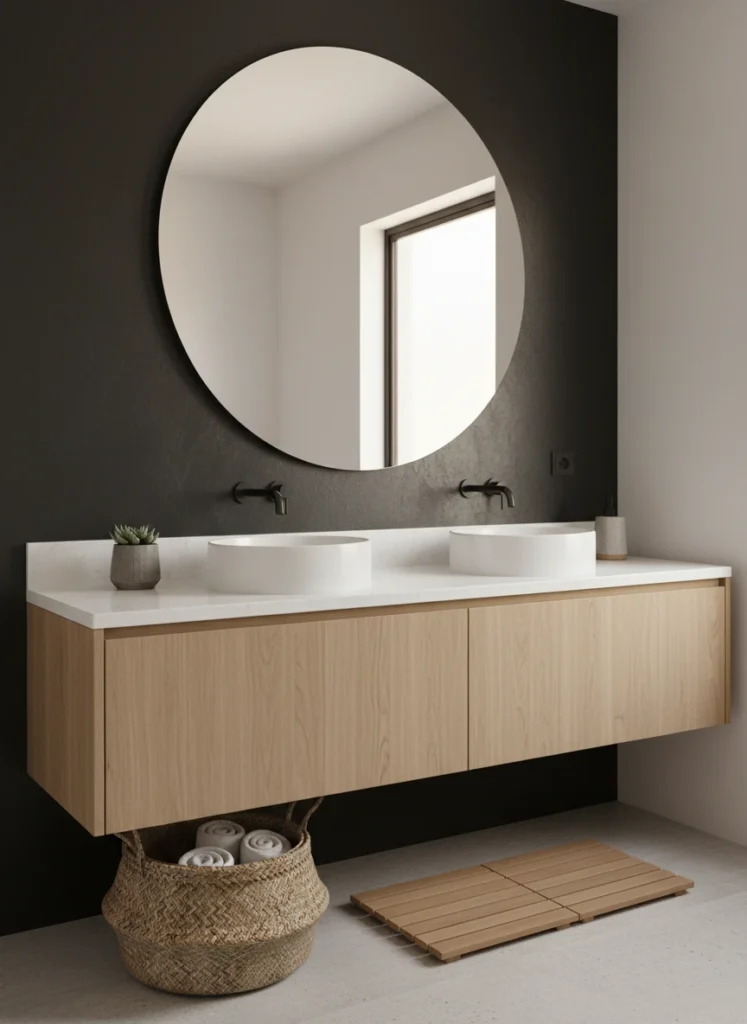 Warm Wood and Black Combination