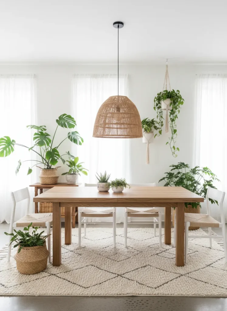 Woven Rattan Pendant