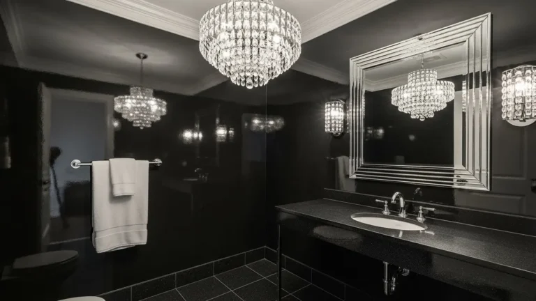 black powder room ideas