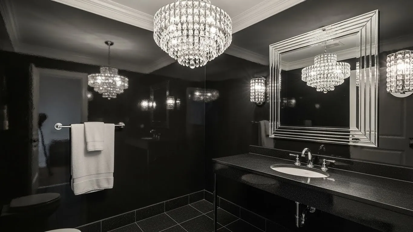 black powder room ideas
