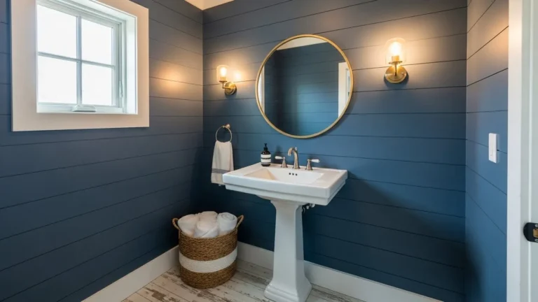 blue powder room ideas