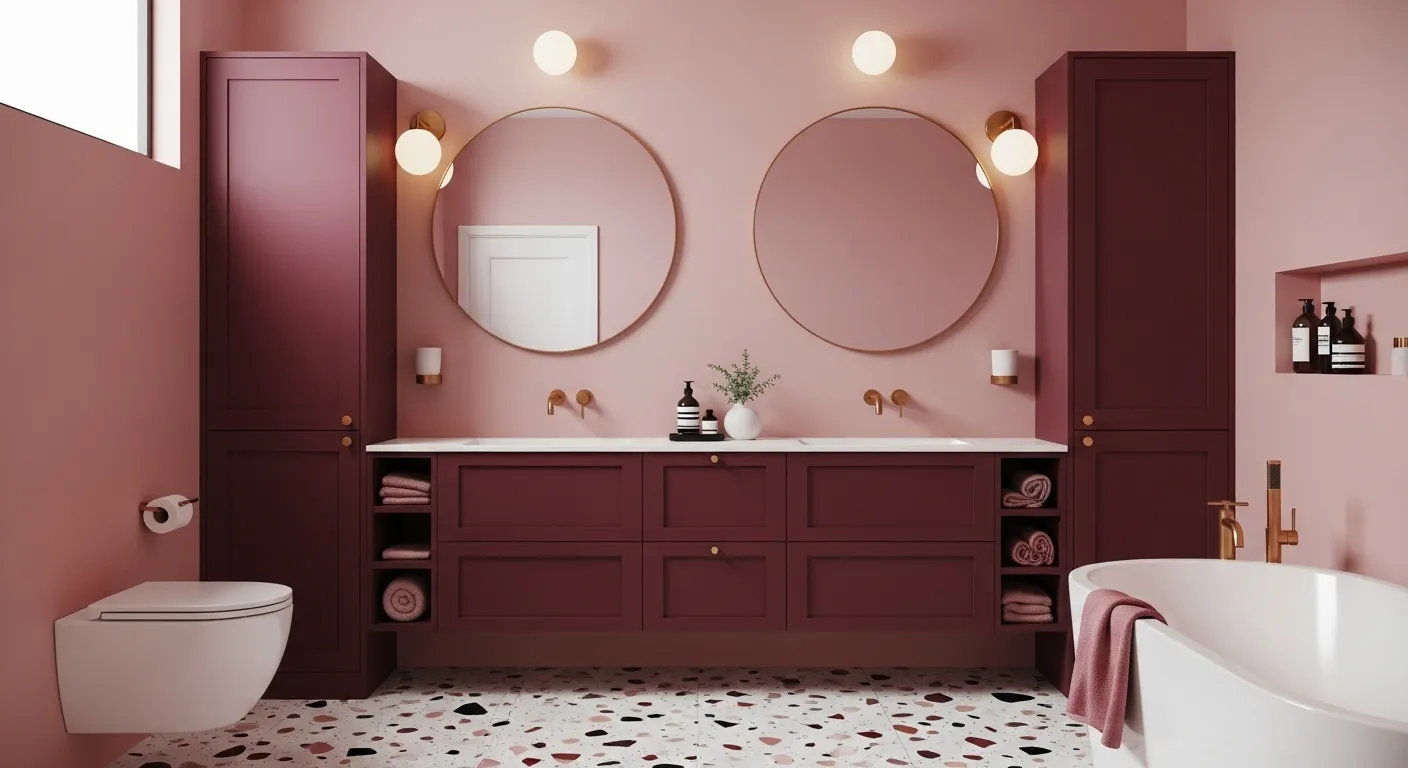 burgundy bathroom ideas