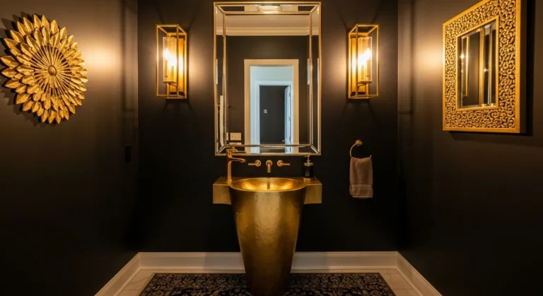 dark powder room ideas