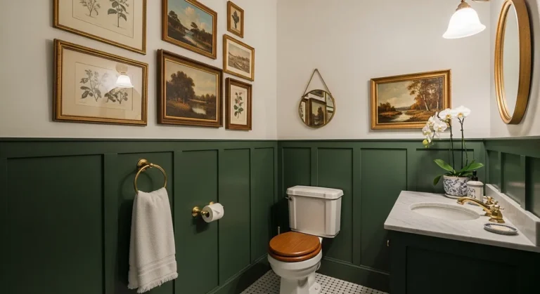 green powder room ideas