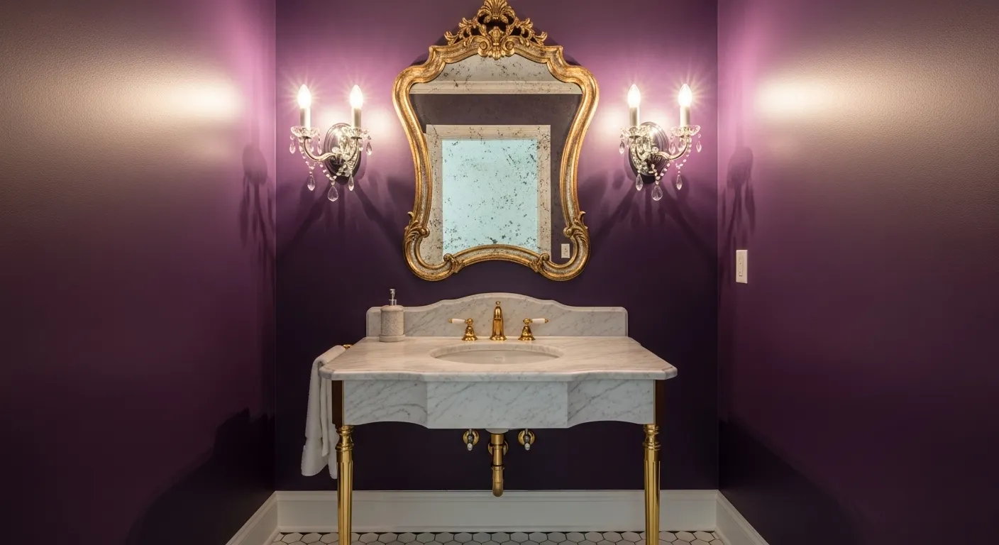 moody powder room ideas