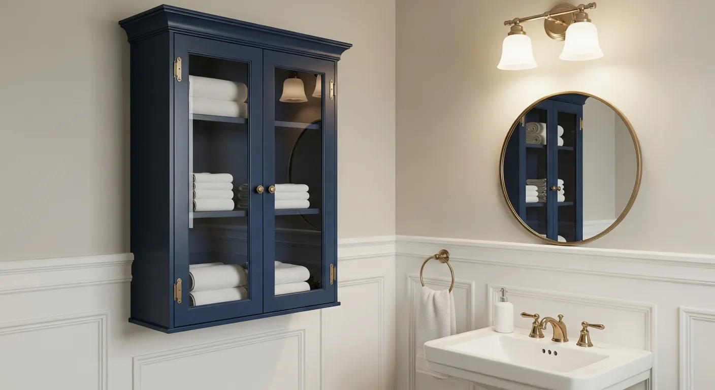 powder room storage ideas