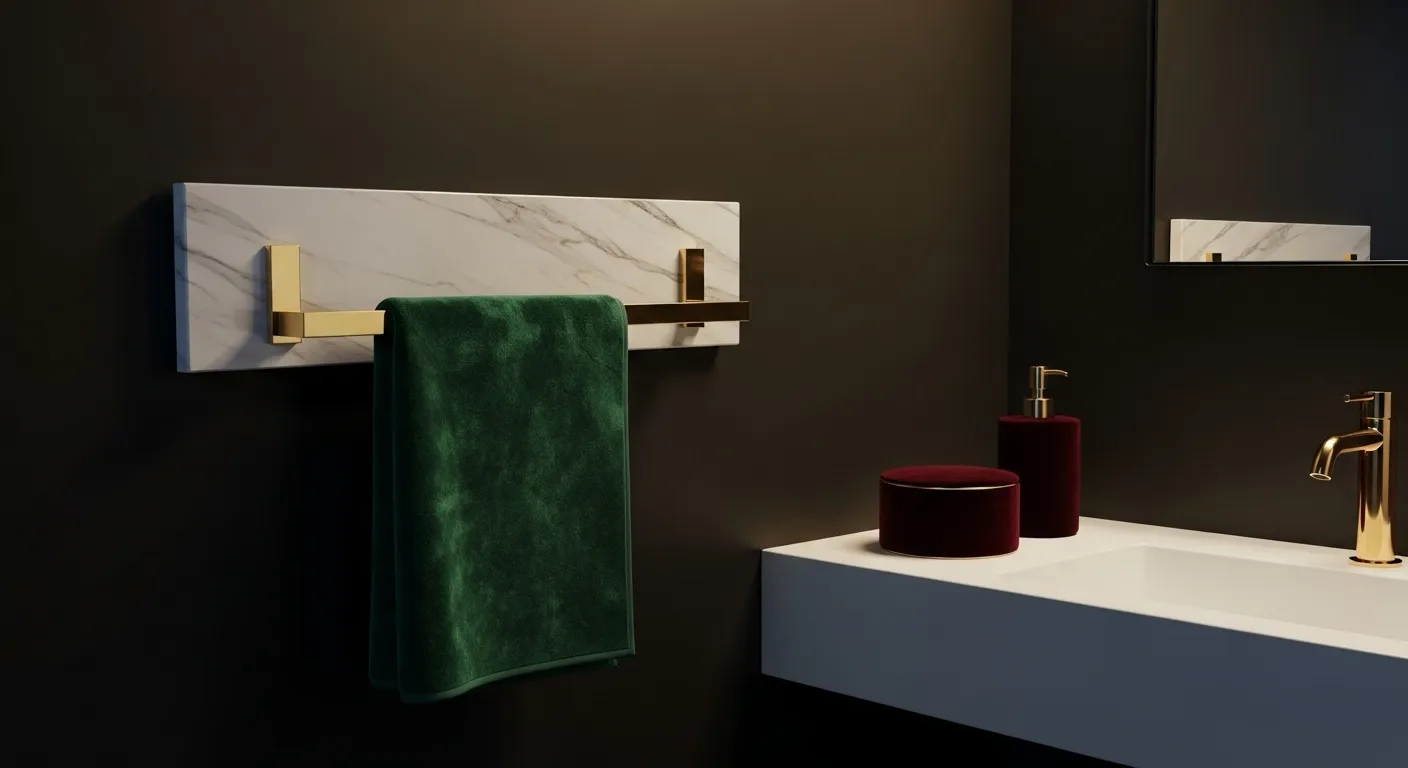 powder room towel holder ideas