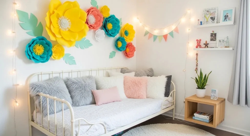 3D Paper Flower Installation