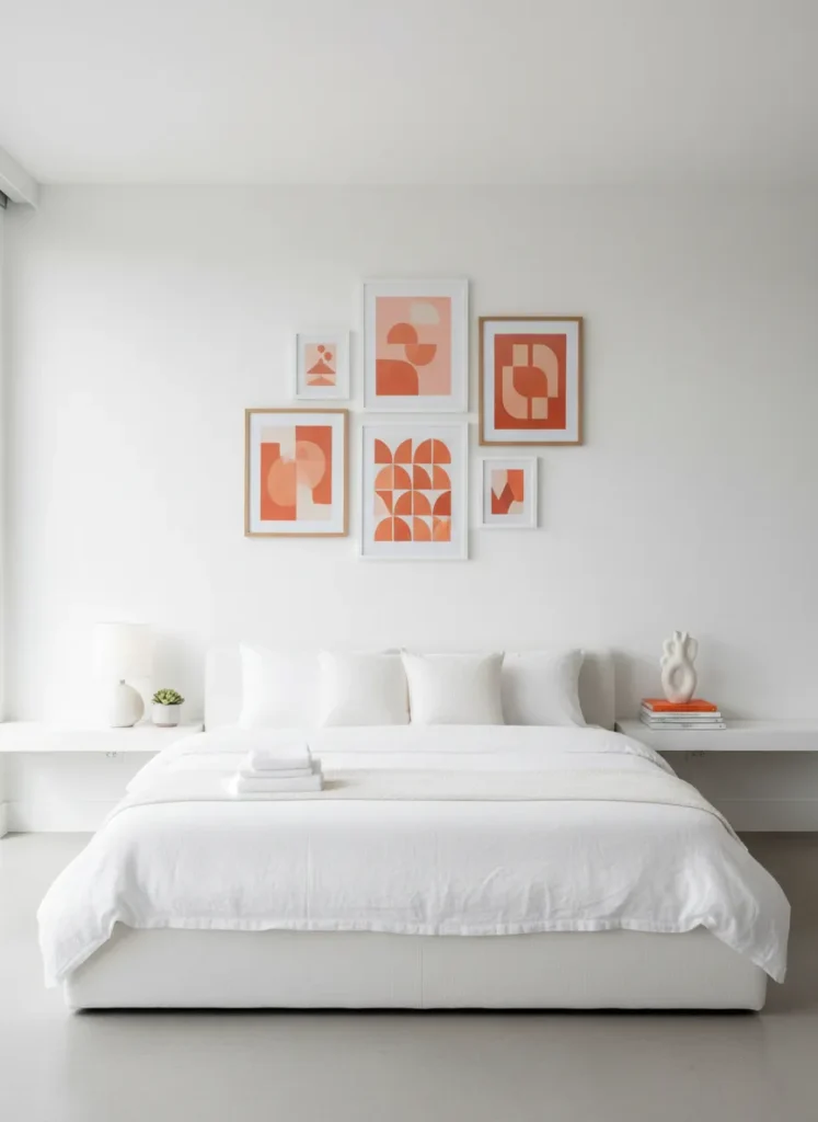 Abstract Orange Gallery Wall