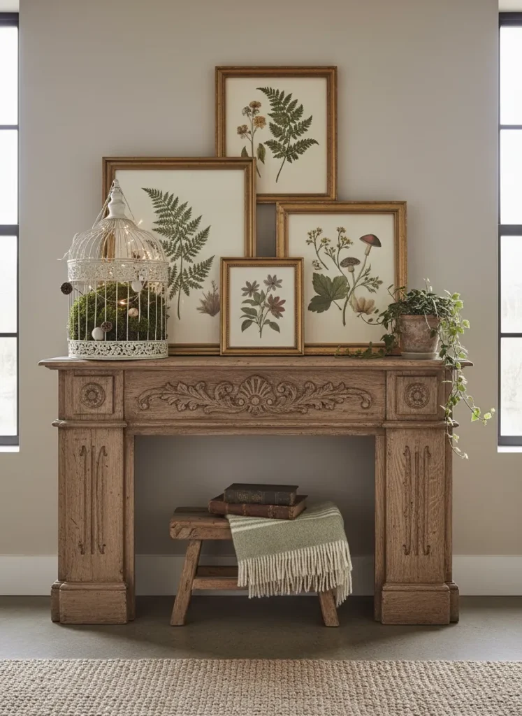 Botanical Prints and Birdcages