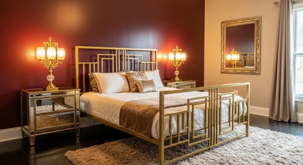 Burgundy and Gold Glamour