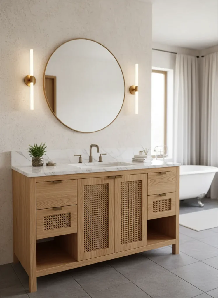 Cane Webbing Cabinetry