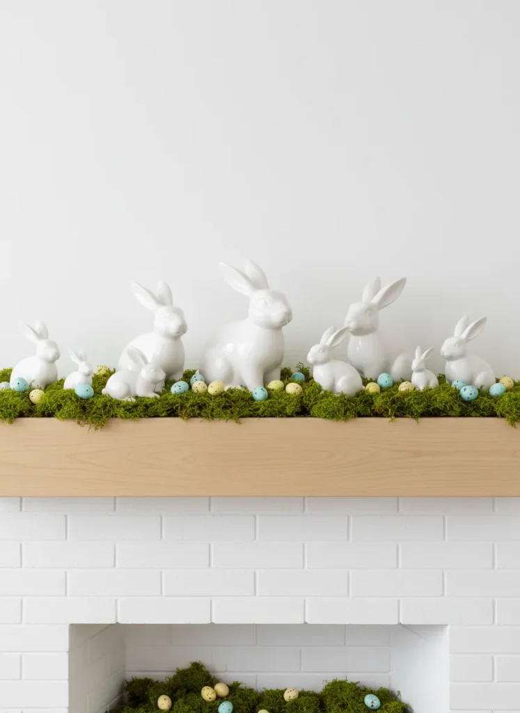 Ceramic Bunnies and Moss