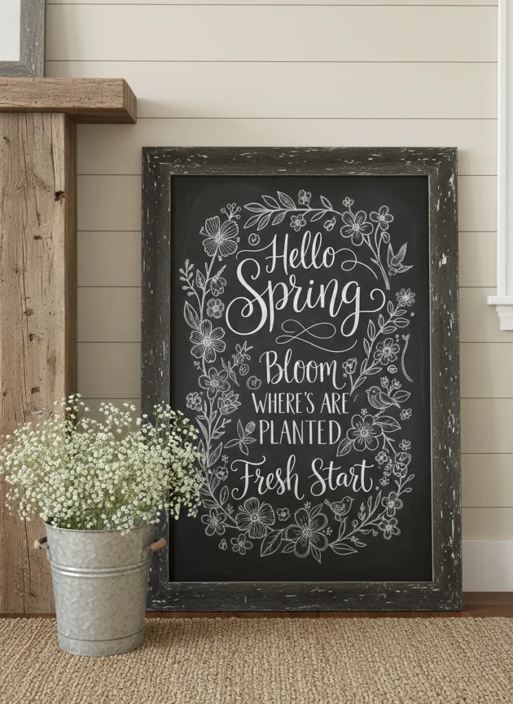 Chalkboard Spring Art