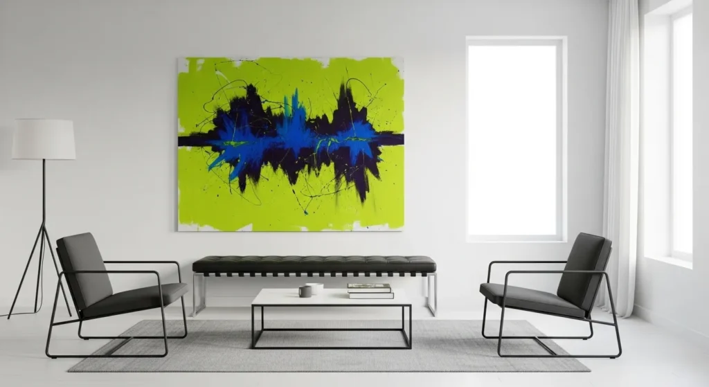 Chartreuse Modern Art Focus