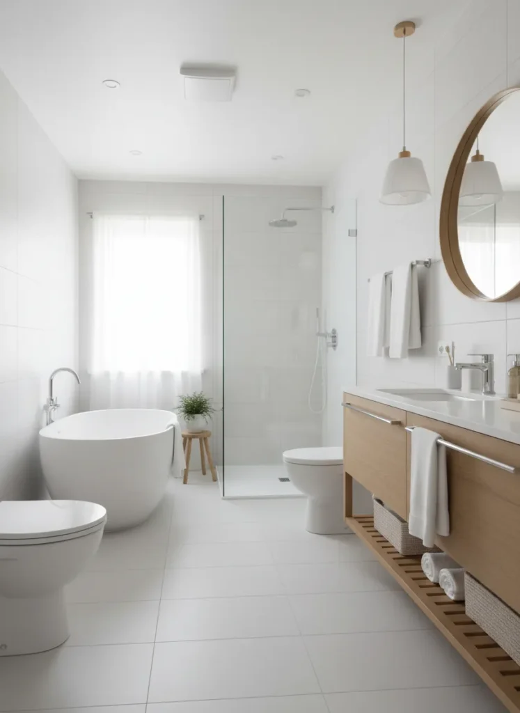 Chrome and Matte White Metal