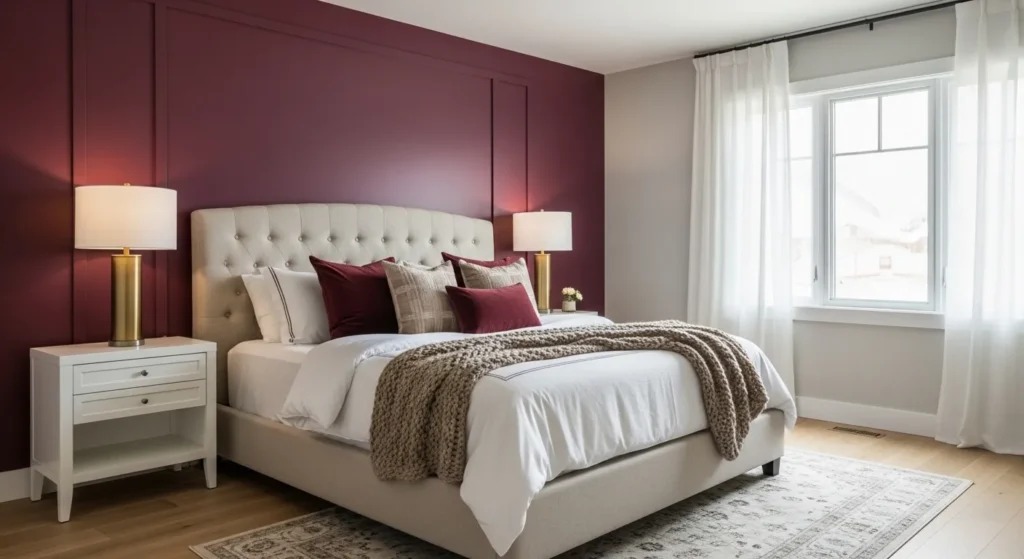 Classic Burgundy Accent Wall