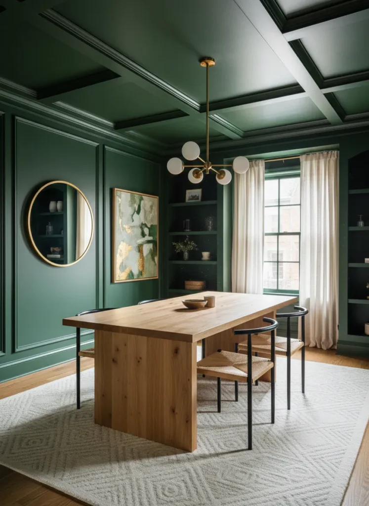 Color Drenched Walls and Ceiling