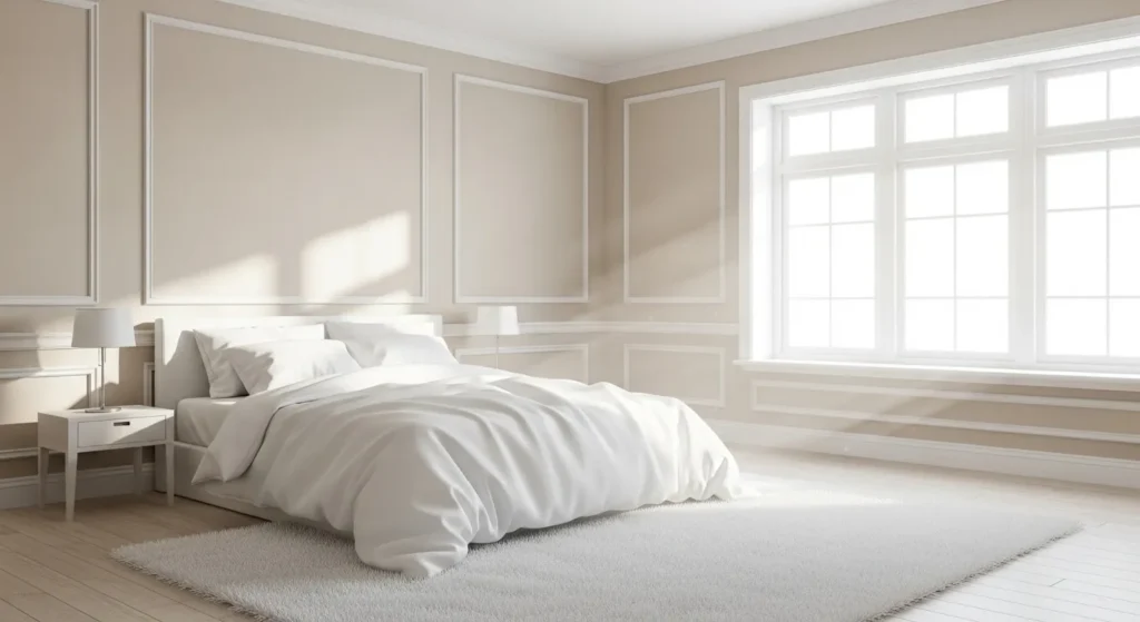 Crisp White and Beige