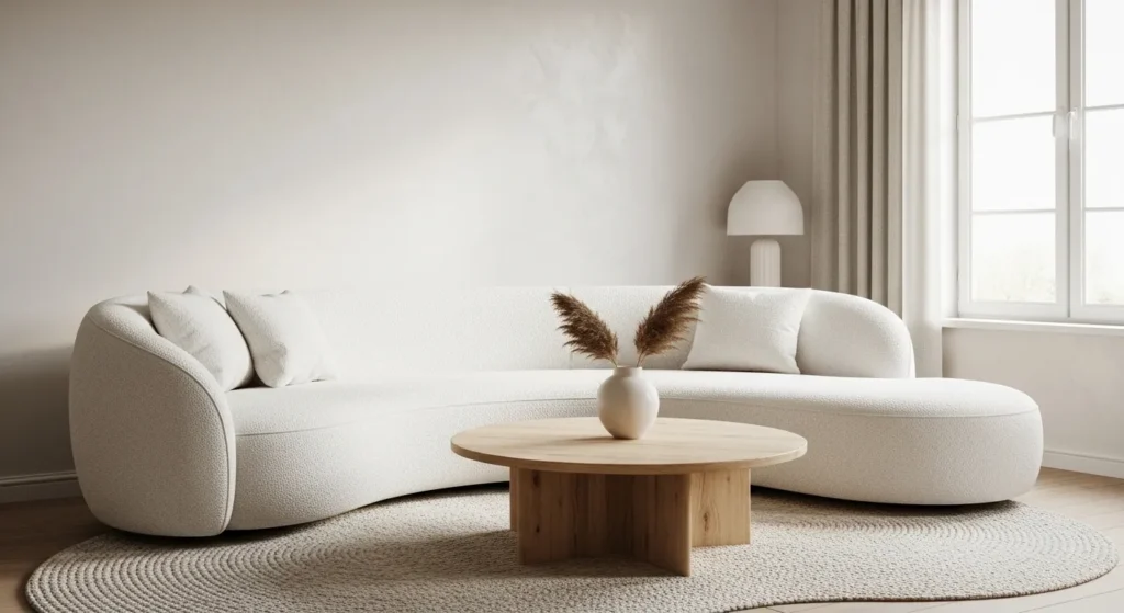 Curved Sofas and Soft Lines