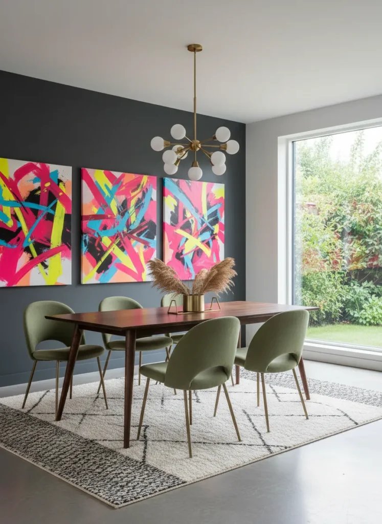 Dark Walls with Bright Art