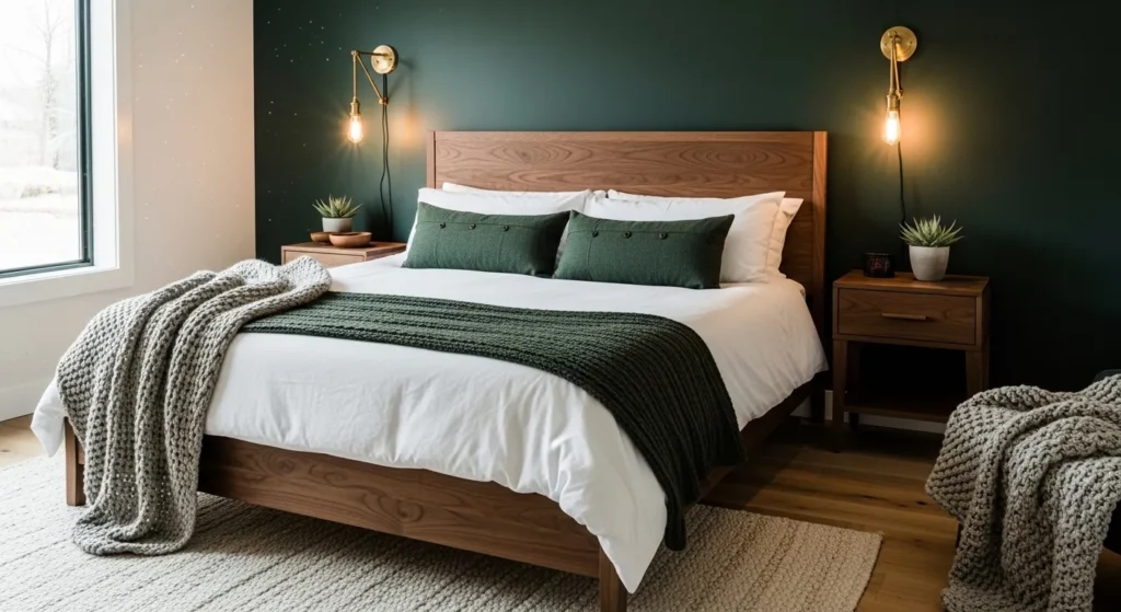 Deep Forest Green Feature Wall