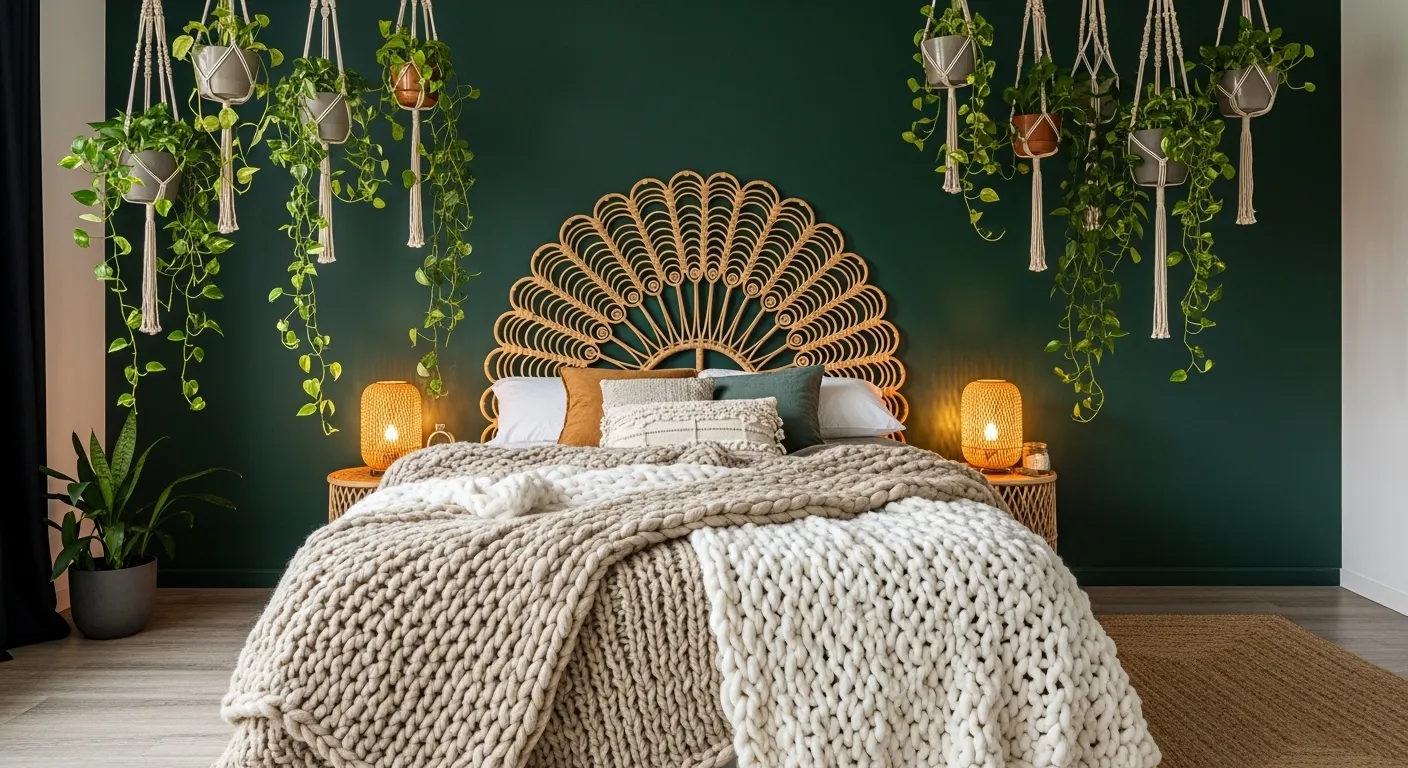 Cozy Dark Boho Bedroom Ideas