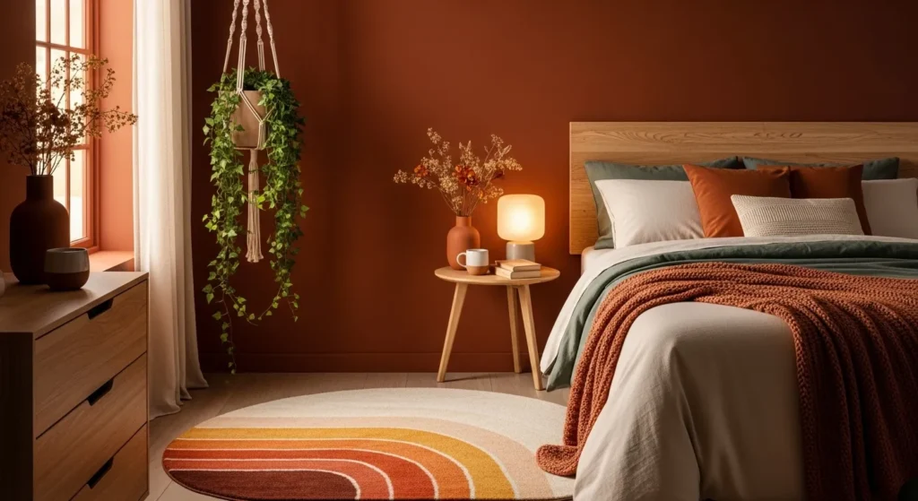 Deep Rust and Hanging Plants